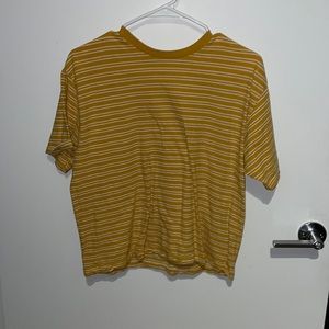 Brandy Melville Yellow Striped T-Shirt